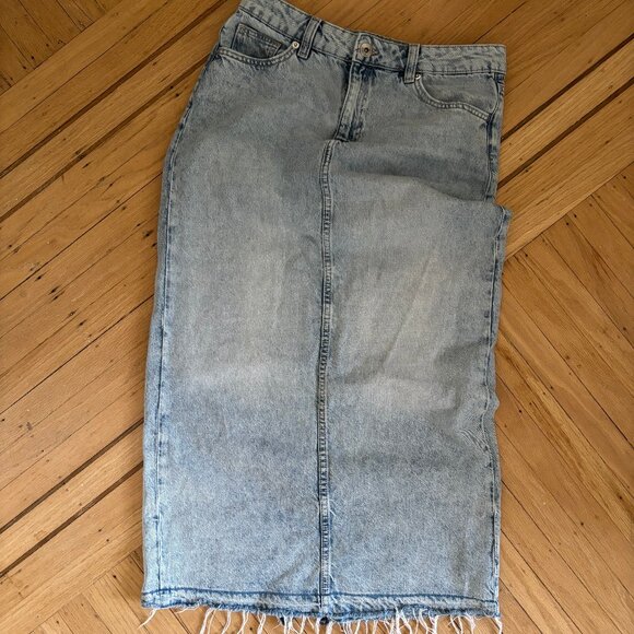 Divided Long Denim Maxi Skirt - Picture 3 of 8